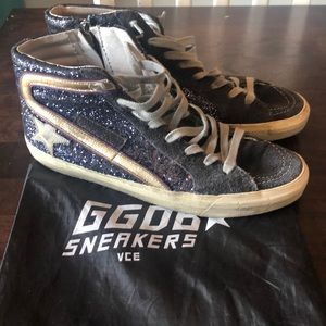 Golden Goose Glitter Slides